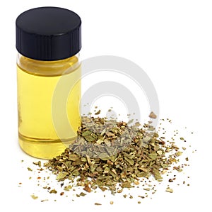 Dry oregano with essential oil