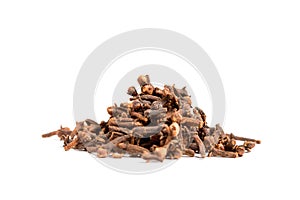 Dry Organic Clove Spice isolated on a white background