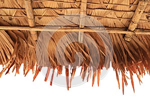 traditional roof made from palm leaves