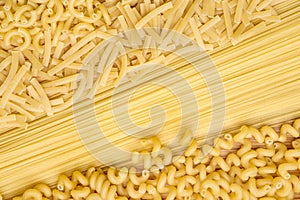 Dry pasta background