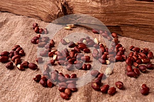 dry peanuts background. close up dry peanuts. Selective focus. nice bokeh