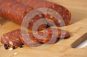 Serbian style hard salami