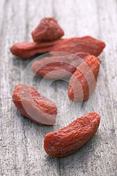 Dry red goji berries (Lycium barbarum)