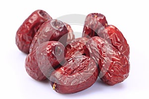 Dry red jujubes