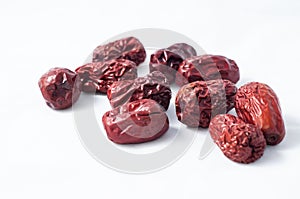 Dry red jujubes