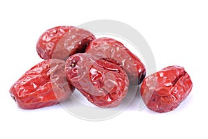 Dry red jujubes