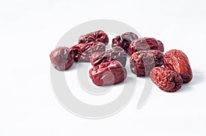 Dry red jujubes