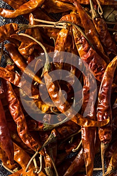 Dry Red Organic Chile De Arbol Peppers photo