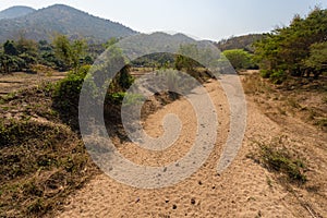 Dry river bed in northern Thailand