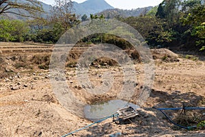 Dry river bed in northern Thailand