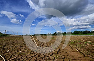 drought parched ground.