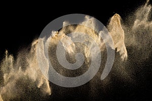 Dry river sand explosion.