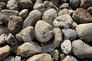 Dry riverbed cobblestone photo