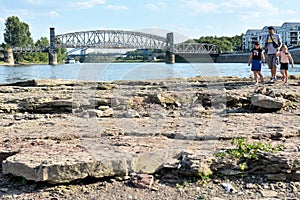 dry riverbed of the Elbe