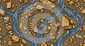 Dry Riverbed Texture