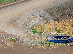 A Dry Riverbed at time of Famine in Hot Summer