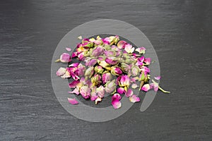 Dry Rose Buds, Roses Petals for Pink Flower Tea, Dried Persian Rosebuds, Rose Buds Textured Flowers