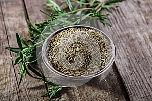 Dry rosemary spice