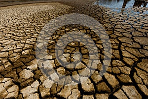 Dry salt field in Ly Nhon, Can gio, vietnam