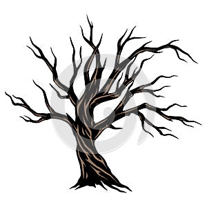 Dry scary tree template