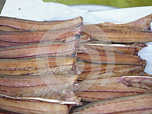 Dry sea fish on market at Rayong, Thailand