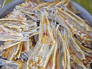 Dry sea fish on market at Rayong, Thailand