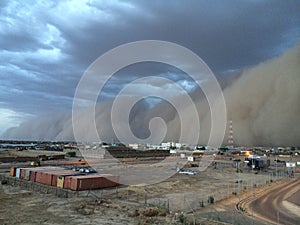 Sandstorm in chad dry season photo