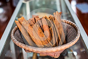 Dry shell stored in a basket