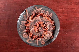 Dry shrimp. Ingredient of Caruru traditional Afro-Brazilian food