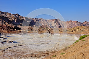 DRY SLAT LAKE QESHM ISLAND IRAN