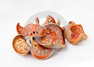 Dry slices of Bael Fruit (Aegle marmelos)