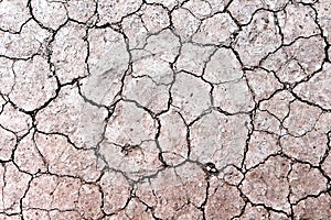 Dry soil with cracked texture arid backgroun top view