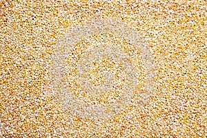 Dry split yellow peas texture background