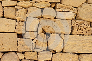Dry stacked Stone wall background