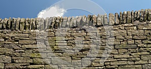 Dry stone wall in Derbyshire photo