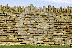 Dry stone wall detail photo