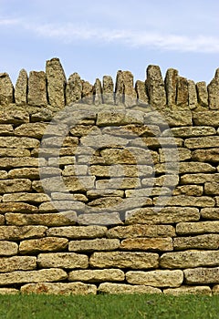 Dry stone wall detail photo