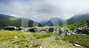 Dry stone wall on Seat Sandal