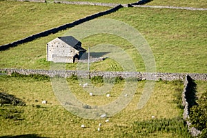 Dry Stone Walls and Barns - Yorkshire Dales, England,