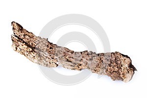 Dry timber on a white background.