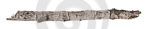 Dry tree twigs branches isolated on white background. pieces of broken wood plank on white background. close-up