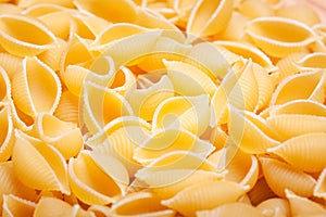 Dry Uncooked Italian Macaroni Pasta Background Texture