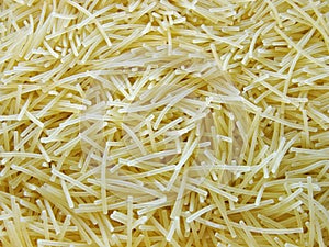 Dry vermicelli. Macaroni. Pasta. Background.