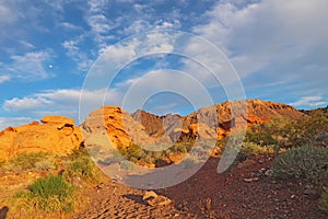Dry wash in Lake Mead National recreation Area, Nevada photo