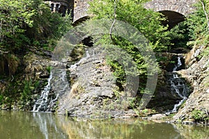 almost dry waterfall of the Elz at Pyrmont