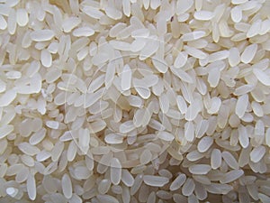 Dry white rice.