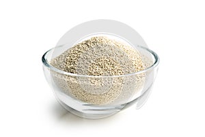 Dry yeast in bowl