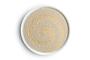 Dry yeast in bowl