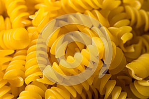 Dry Yellow Organic Rotini Pasta