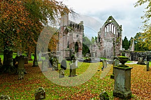 Dryburgh Abbey ruins in the Borders area of Scotland, United Kingdom